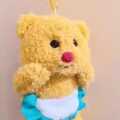 万童乐 黄油小熊 钥匙挂扣 玩偶 毛绒挂件