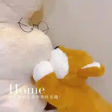 万童乐 软萌趴狐狸 玩偶 毛绒公仔