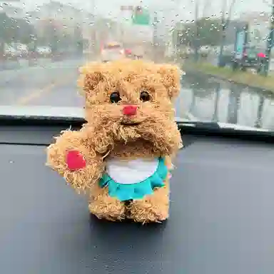万童乐 黄油小熊 钥匙挂扣 玩偶 毛绒挂件