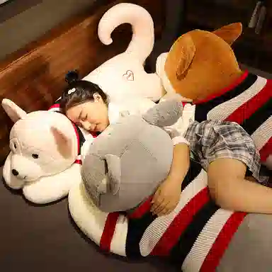万童乐 哈士奇 狗狗抱枕 玩偶 毛绒公仔
