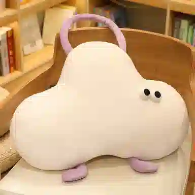 万童乐 奶噗噗抱枕 可爱粉花靠枕 玩偶 毛绒公仔