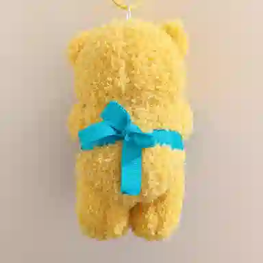 万童乐 黄油小熊 钥匙挂扣 玩偶 毛绒挂件