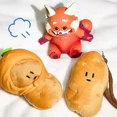 胖胖龙 超萌可爱土豆钥匙圈 创意南方小土豆 玩偶 毛绒挂件