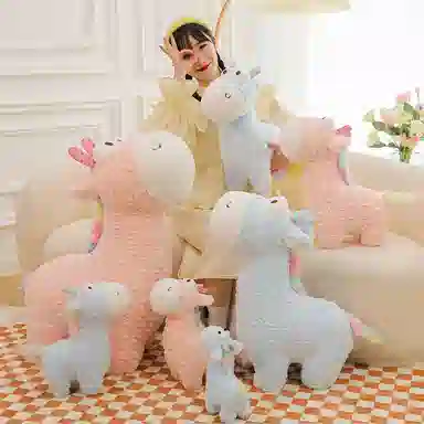 胖胖龙 可爱长颈鹿 彩虹小鹿 玩偶 毛绒公仔
