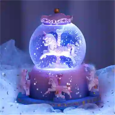 胖胖龙 高颜值水晶球 雪花音乐盒 八音盒 摆件 早教益智玩具