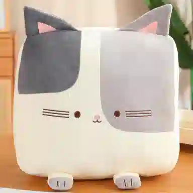 胖胖龙 卡通猫咪方形抱枕 玩偶周边