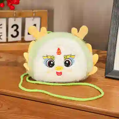 胖胖龙 卡通斜挎包 红色拜年小方包 龙年单肩包 玩偶周边