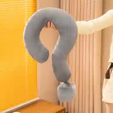 胖胖龙 问号颈枕 可爱 玩偶周边