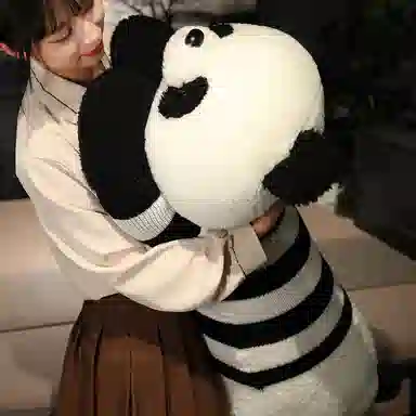 万童乐 黑白熊猫抱枕 玩偶 毛绒公仔