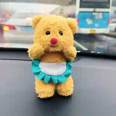 万童乐 黄油小熊 钥匙挂扣 玩偶 毛绒挂件