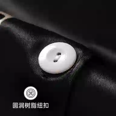 俏霓桐 凉感亲肤舒适翻领短袖卡通休闲短裤长裤睡衣套装 女款 法斗黑