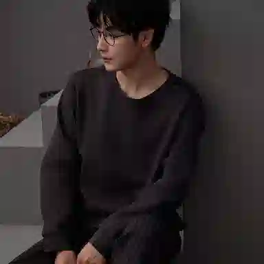 俏霓桐 圆领时尚简约休闲柔软舒适长袖长裤可外穿睡衣套装 男款 图色