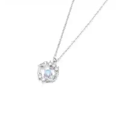 珂里 甜美小清新蓝桉遇鸟轻奢小众高级感简约百搭锁骨链温柔气质灵动吊坠日常通勤 琉璃 玉石项链 女款