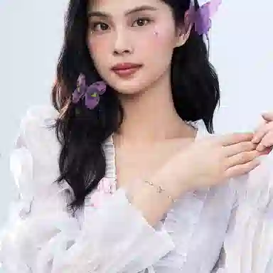 珂里 简约气质小蝴蝶福运连连森系小众百搭浪漫日常出游穿搭 好运 合成立方氧化锆 手链 女款