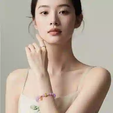 珂里 招财手饰小众手工串珠高级感百搭简约大气国潮复古饰品招财进宝 财运亨通 好运 琉璃 玉石手串 女款