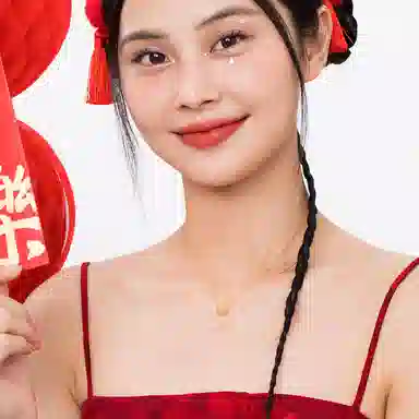 珂里 精致简约路路通小蛮腰吊坠轻奢气质几何圆环转运日常通勤百搭锁骨链 合金 项链 女款