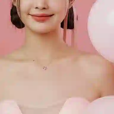 小众百搭莫比乌斯与爱心元素融合的闪耀锁骨链 合金材质 莫比乌斯心形项链 女款