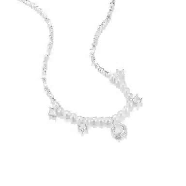 珂里 星点银烁高级感转运珠锁骨链设计感小众温柔气质显白通勤穿搭#好运 合成立方氧化锆 项链 女款