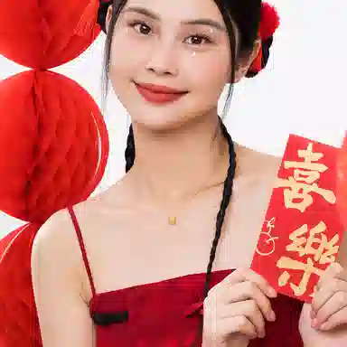 珂里 精致简约路路通小蛮腰吊坠轻奢气质几何圆环转运日常通勤百搭锁骨链 合金 项链 女款