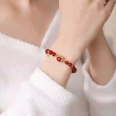 七可 生肖龙 新中式复古民族风转运珠 玛瑙 玉石手串 女款 礼盒款