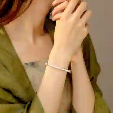 七可 繁花似锦推拉式可调节 小众设计新中式国风复古轻奢高级感 合金 手镯 女款 礼盒款