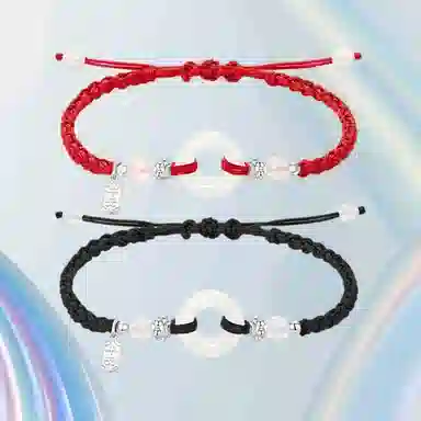 【转好运】 万娜 平安扣 平安喜乐编织小众新中式国风本命年气质轻奢复古百搭学生手饰 合金 手绳 男女同款情侣款