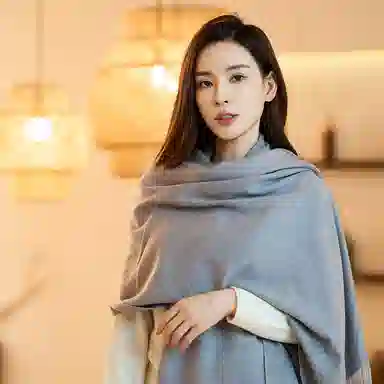 【榜单优选】 桉彩饰 羊绒羊毛混纺百搭柔软披肩女友流苏舒适保暖高雅纯色毕业季谢师礼加厚超大舒适冬日恋歌 绒线围巾 男女同款情侣款