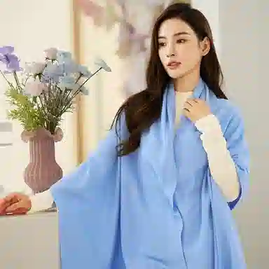 【榜单优选】 桉彩饰 羊绒羊毛混纺百搭柔软披肩女友流苏舒适保暖高雅纯色毕业季谢师礼加厚超大舒适冬日恋歌 绒线围巾 男女同款情侣款