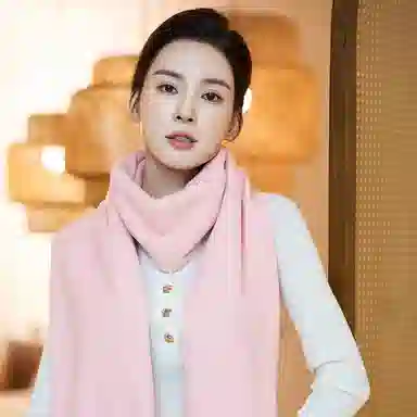 【榜单优选】 桉彩饰 羊绒羊毛混纺百搭柔软披肩女友流苏舒适保暖高雅纯色毕业季谢师礼加厚超大舒适冬日恋歌 绒线围巾 男女同款情侣款