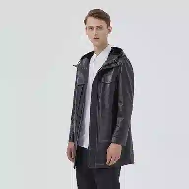 Andrew Mackenzie FW23 Black Leather Coat