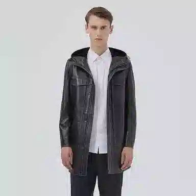 Andrew Mackenzie FW23 Black Leather Coat