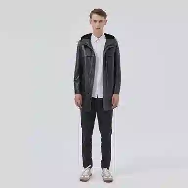 Andrew Mackenzie FW23 Black Leather Coat