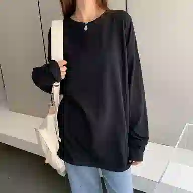 都市丽人 圆领打底内搭纯色简约保暖上装 女款