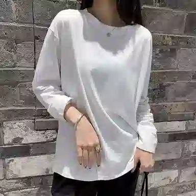 都市丽人 圆领打底内搭纯色简约保暖上装 女款