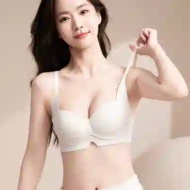 都市丽人 侧收小胸聚拢不空杯提拉防下垂无痕无钢圈文胸 女款