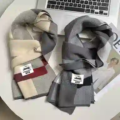 Jeep Knit Plaid Scarf