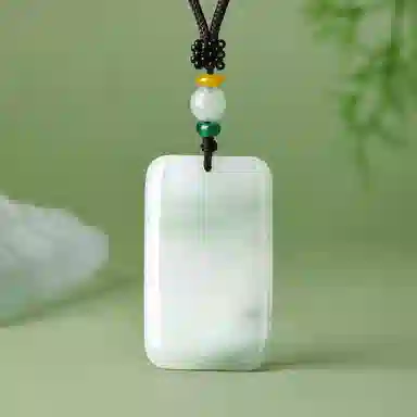 老凤祥 山水无事牌 国风复古小众设计 极简日常通勤百搭 轻奢古典优雅高级感 天山翠 项链 男女同款情侣款