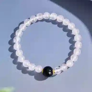 老凤祥 【限量赠·手机贴&金木水火土】五行 新中式温柔简约 上岸水逆退散能量磁场 时来运转净化负能量 约会礼盒天然 白水晶 手串 女款