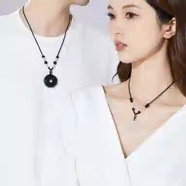 老凤祥 貔貅平安扣吊坠 新中式本命年招财纳福转运毛衣链大气中性吊坠 女朋友男朋友父亲纪念日周年礼物 玛瑙 项链 男女同款情侣款