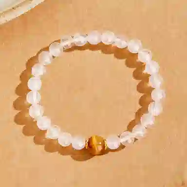 老凤祥 【限量赠·手机贴&金木水火土】五行 新中式温柔简约 上岸水逆退散能量磁场 时来运转净化负能量 约会礼盒天然 白水晶 手串 女款