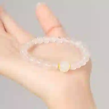 老凤祥 【限量赠·手机贴&金木水火土】五行 新中式温柔简约 上岸水逆退散能量磁场 时来运转净化负能量 约会礼盒天然 白水晶 手串 女款