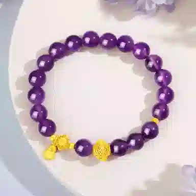 【紫定发财】 老凤祥 紫韵福禄 九紫离火 高级感气质温柔经典百搭 考试上岸国潮时来运转 精美礼盒#好运天然 紫水晶 手串 男女同款情侣款