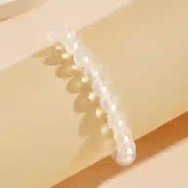 老凤祥 【 限量赠·手机贴】晶彩之韵 纯净透明高级感气质 简约日常通勤百搭 温柔小清新 礼盒 好运 水逆退散天然 白水晶 手串 女款