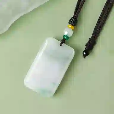 老凤祥 山水无事牌 国风复古小众设计 极简日常通勤百搭 轻奢古典优雅高级感 天山翠 项链 男女同款情侣款