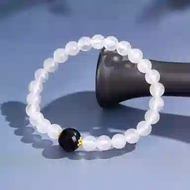 老凤祥 【限量赠·手机贴&金木水火土】五行 新中式温柔简约 上岸水逆退散能量磁场 时来运转净化负能量 约会礼盒天然 白水晶 手串 女款