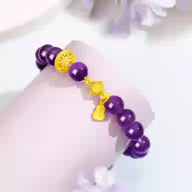 【紫定发财】 老凤祥 紫韵福禄 九紫离火 高级感气质温柔经典百搭 考试上岸国潮时来运转 精美礼盒#好运天然 紫水晶 手串 男女同款情侣款