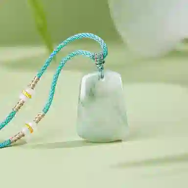 老凤祥 水墨无事牌 新中式简约岁月静好高级百搭日常古风通勤时尚转运国潮 天山翠 项链 女款