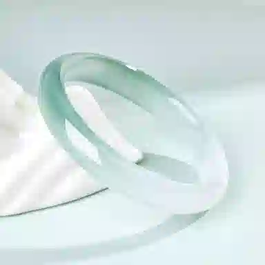 【甄选高品质】 老凤祥 绿野浮生 小清新温柔百搭美人镯  国潮风古风复古叠带 古典轻奢气质旗袍素圈 好运天然 玉髓 手镯 男女同款情侣款