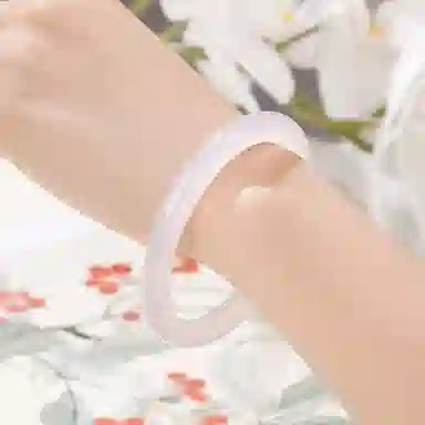 【高品质甄选】 老凤祥 紫云璃梦 古色古香白月光冷淡风新中式汉服小众简约轻奢天然 玉髓 手镯 女款