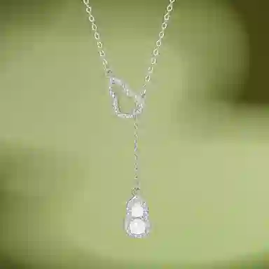 老凤祥 流光葫芦 闪耀轻奢高级感百搭新中式 小众葫芦设计 日常通勤百搭气质 精美#好运天然 玉髓 项链 女款